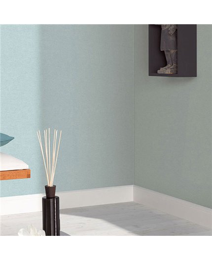 Ref.NATU-006 ambiente real de liso lino natura, acabado Verde