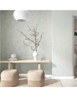 Ref.SILE-012 ambiente con silence estuco cemento en tono Topo