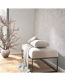 Ref.SILE-018 estancia decorada con estuco cemento en Gris, silence