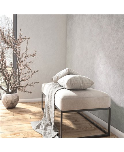 Ref.SILE-018 estancia decorada con estuco cemento en Gris, silence