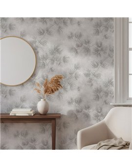 Ref.SILE-022 ambiente con silence ramas de pino en Gris