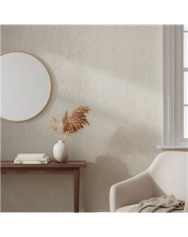 Ref.SILE-056 ambiente con silence rayado fino en tono Beige