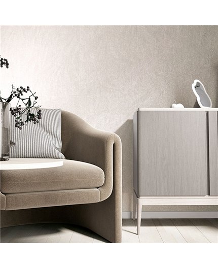Ref.SILE-066 ambiente con silence rayado fino en tono Beige