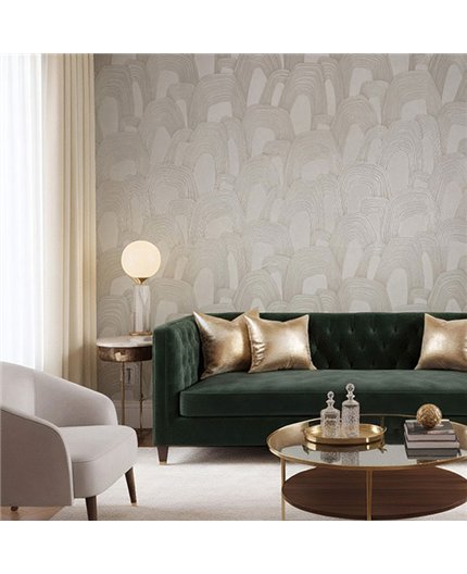 Ref.SILE-001 foto de ambiente arcos lineales silence fondo Beige con Nácar