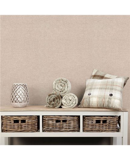 Ref.NATU-045 ambiente con natura liso lino en tono Beige
