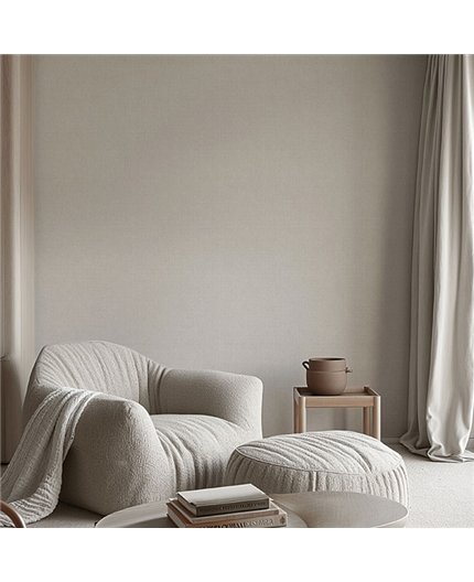 Ref.NATU-047 foto de ambiente rayado seda natura fondo Beige con Gris