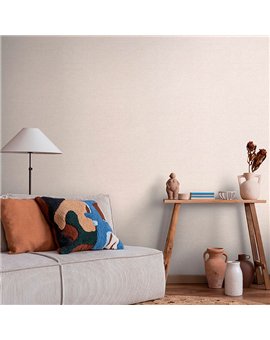 Ref.NATU-062 foto de ambiente liso lino natura en Beige
