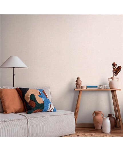 Ref.NATU-062 foto de ambiente liso lino natura en Beige