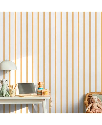 Ref.MG4102 foto de ambiente rayas finas magic fondo Blanco con Amarillo