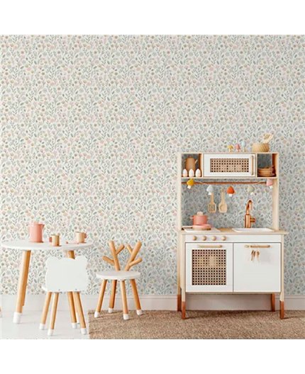 Ref.MG3203 ambiente real de flores silvestres magic, sobre fondo Blanco en tonos Amarillo, Rosa y Verde