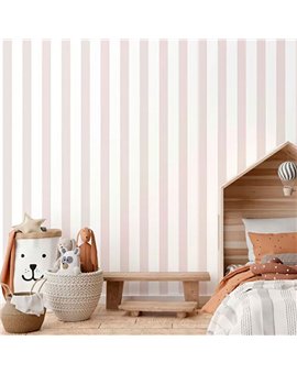 Ref.MG1813 ambiente real de rayas anchas magic, sobre fondo Blanco en tonos Rosa