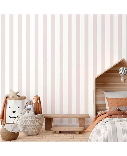 Ref.MG1813 ambiente real de rayas anchas magic, sobre fondo Blanco en tonos Rosa