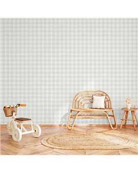 Ref.MG6807 ambiente con magic cuadros vichy Topo sobre fondo Blanco