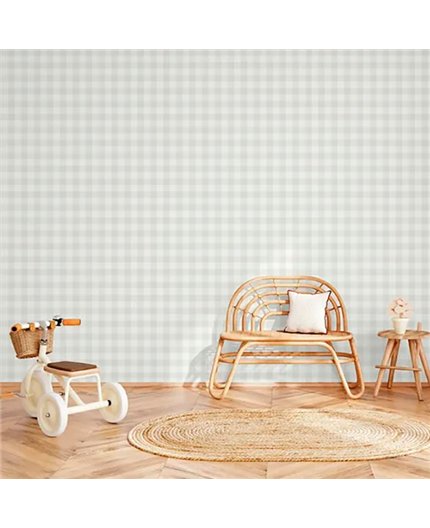 Ref.MG6807 ambiente con magic cuadros vichy Topo sobre fondo Blanco