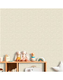 Ref.MG8807 estancia decorada con floral menudo en tono Beige, magic