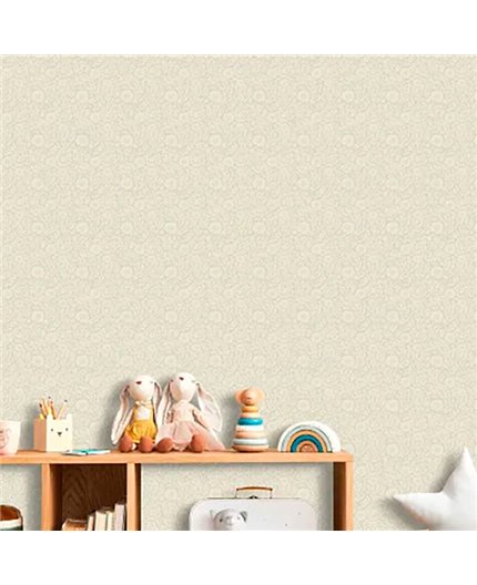 Ref.MG8807 estancia decorada con floral menudo en tono Beige, magic