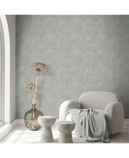 Ref.LR2109 estancia decorada con efecto estuco Topo y fondo Gris, lirico