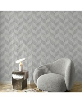 Ref.LR2409 estancia decorada con ondas geométricas Topo y fondo Gris, lirico