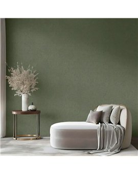 Ref.LR1804 ambiente con lirico textura lino en Verde