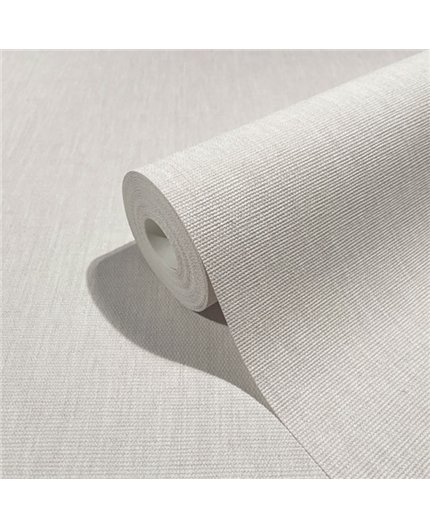 Ref.SP3963 ambiente real de liso lino supreme, sobre fondo Topo en tonos Blanco Roto