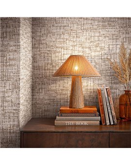 Ref.SP7030 estancia decorada con efecto tweed Blanco y Marrón y fondo Beige, supreme