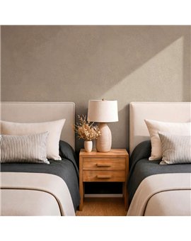 Ref.SP7037 ambiente con supreme flores dalia Marrón sobre fondo Beige