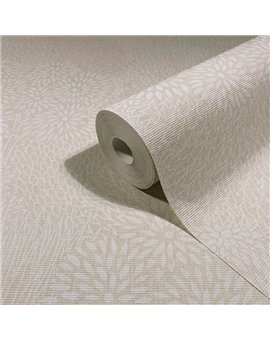Ref.SP7034 estancia decorada con flores dalia Blanco Roto y fondo Beige, supreme