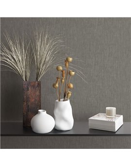Ref.SP3330 ambiente con supreme liso lino Gris sobre fondo Topo