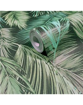 Ref.SP9053 ambiente con supreme hojas de palmera acabado Verde