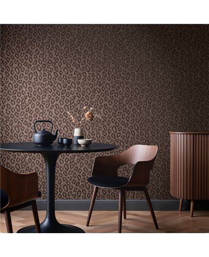 Ref.SP9061 ambiente real de piel de leopardo supreme, en tono Marrón