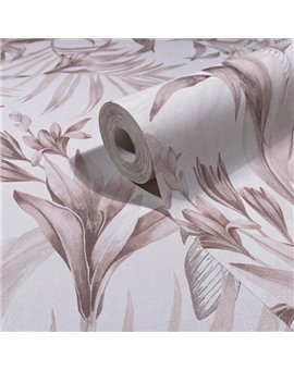 Ref.SP9052 estancia decorada con jungla acuarela Marrón y Topo y fondo Beige, supreme