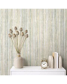 Ref.SP9049 foto de ambiente vetas verticales supreme fondo Verde con Gris, Beige y Blanco Roto
