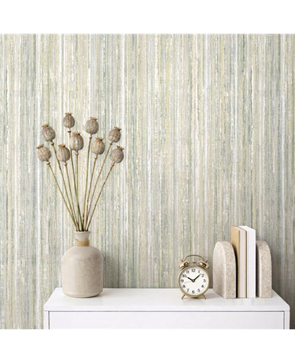 Ref.SP9049 foto de ambiente vetas verticales supreme fondo Verde con Gris, Beige y Blanco Roto