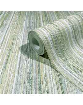 Ref.SP9049 estancia decorada con vetas verticales Gris, Beige y Blanco Roto y fondo Verde, supreme