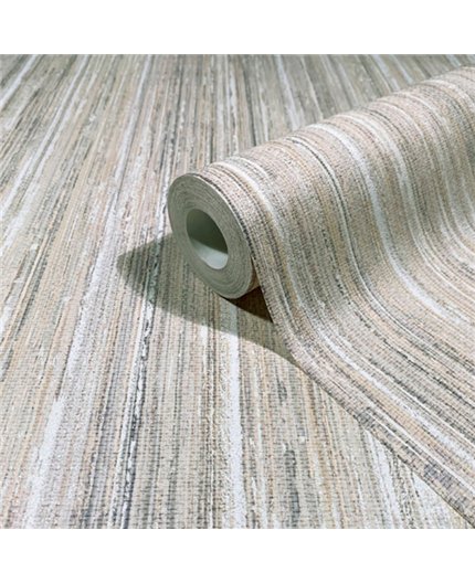 Ref.SP9047 ambiente con supreme vetas verticales Topo, Gris y Blanco Roto sobre fondo Beige