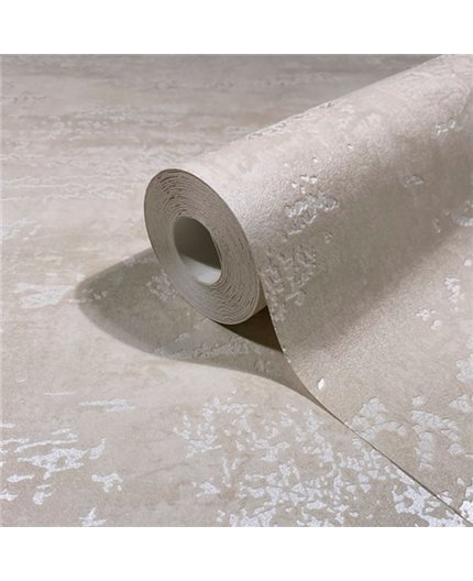 Ref.SP2570 ambiente con supreme estuco envejecido Beige y Nácar sobre fondo Beige