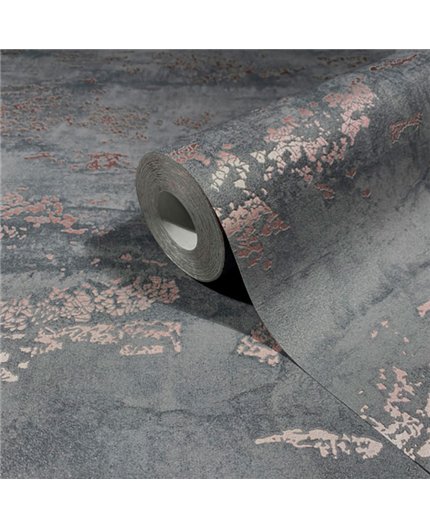 Ref.SP2573 ambiente con supreme estuco envejecido Bronce sobre fondo Gris