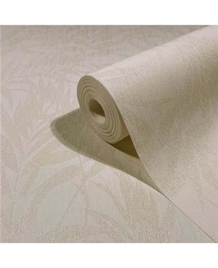 Ref.SP2591 estancia decorada con hojas de bambú en tono Marfil, supreme