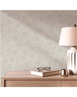 Ref.SP2586 ambiente real de flores silueta supreme, en Beige