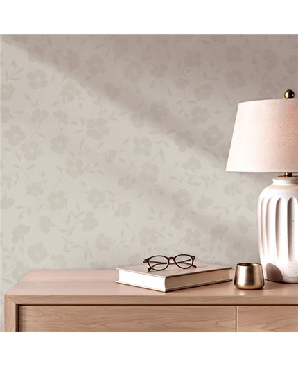 Ref.SP2586 ambiente real de flores silueta supreme, en Beige