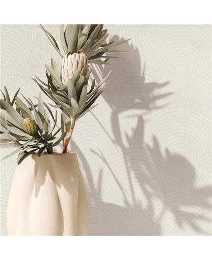 Ref.SP2595 foto de ambiente arcos concéntricos supreme fondo Beige con Marfil