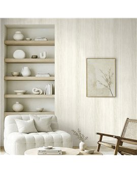 Ref.EW51310 estancia decorada con madera veteada Topo y fondo Blanco Roto, white accents