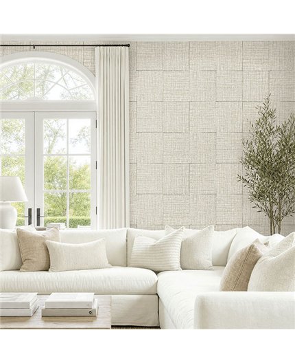 Ref.EW51118 foto de ambiente rafia en cuadros white accents fondo Topo con Gris