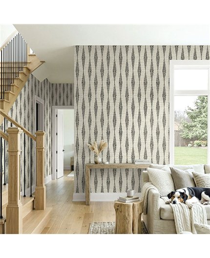 Ref.EW50900 foto de ambiente guirnaldas de hojas white accents fondo Topo con Negro