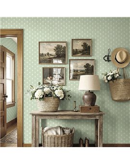 Ref.LB52104 foto de ambiente ramito block dolly mixtures fondo Verde con Blanco Roto
