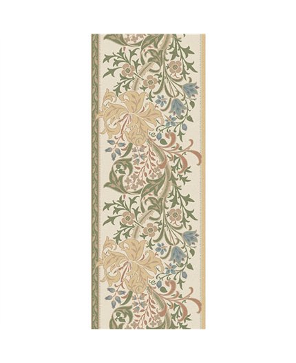 Ref.182105 ambiente con hidden treasures lirios arts & crafts Verde, Marrón, Amarillo y Azul sobre fondo Beige