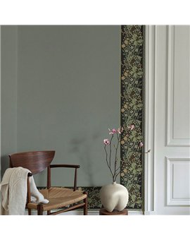 Ref.182107 ambiente con hidden treasures lirios arts & crafts Beige, Marrón y Caldera sobre fondo Verde