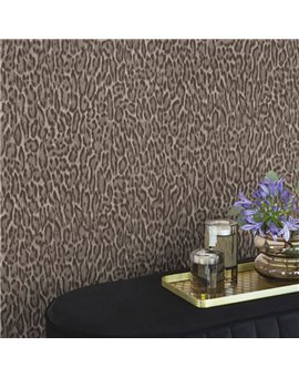 Ref.021-COT foto de ambiente leopardo cotton fondo Gris con Topo