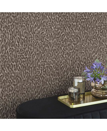 Ref.021-COT foto de ambiente leopardo cotton fondo Gris con Topo