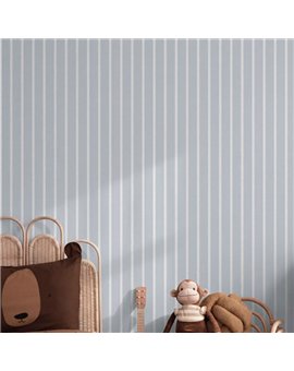 Ref.040-ALI ambiente con alice rayas Blanco Roto sobre fondo Azul